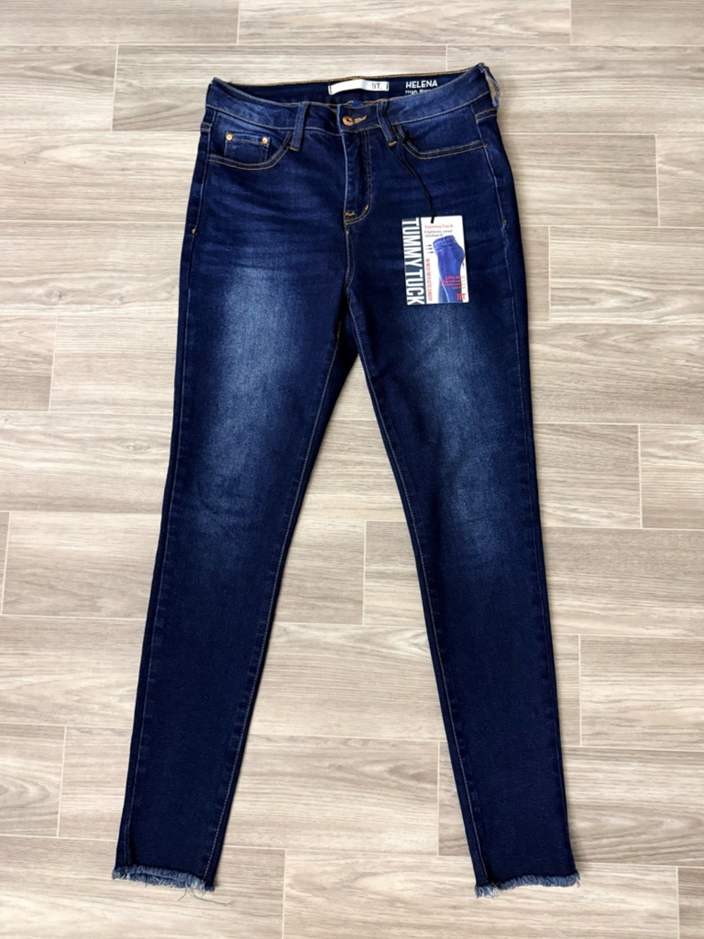 !iT HELENA High-Rise Skinny Denim Jeans with Tummy Tuck Technology-Dark Indigo